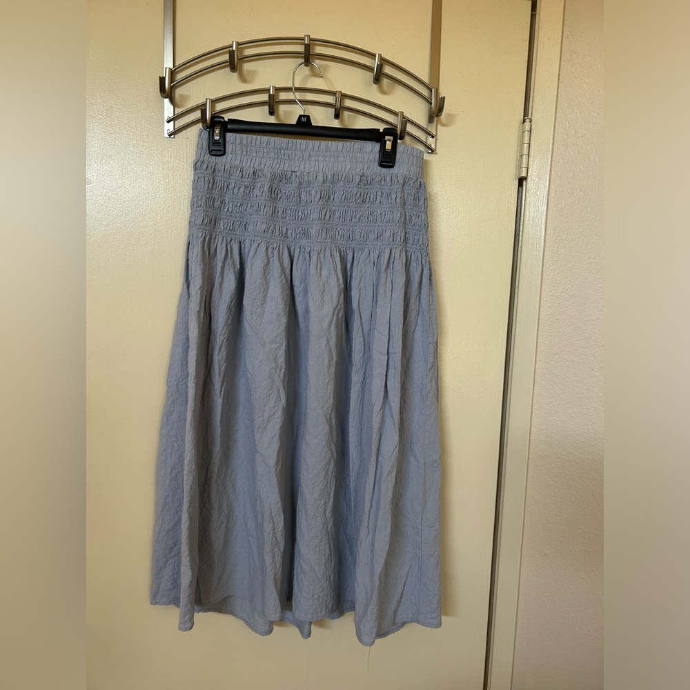 Light Blue Midi Skirt medium